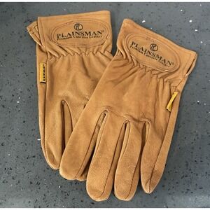 Plainsman Premium Goat Skin Brown‎ Leather Work Gloves Sz S #906624